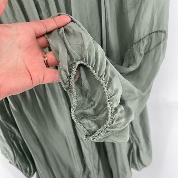 Cobble Stone Women's Off Shoulder Blouse Top Long Sleeve Green Italy UE XL - Picture 8 of 11